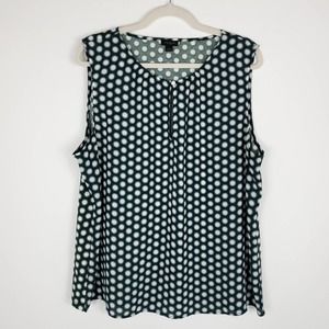 Ann Taylor Factory Polka Dot Sleeveless Blouse